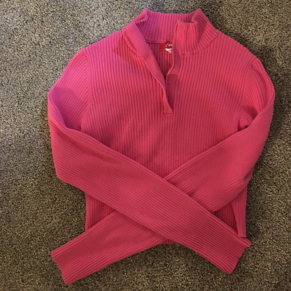 pink sweater half zip!